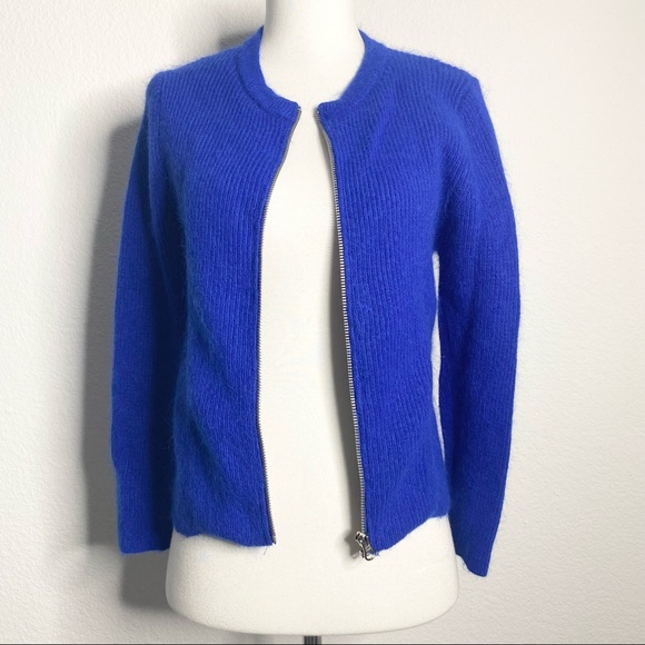 LOVE SADIE Blue Ribbed Zip-Up Jacket - Picture 2 of 8